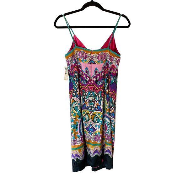 NWT Mixit Multi-Color Sleeveless Dress Vibrant Print Adjustable Straps Size 6 - Picture 2 of 10